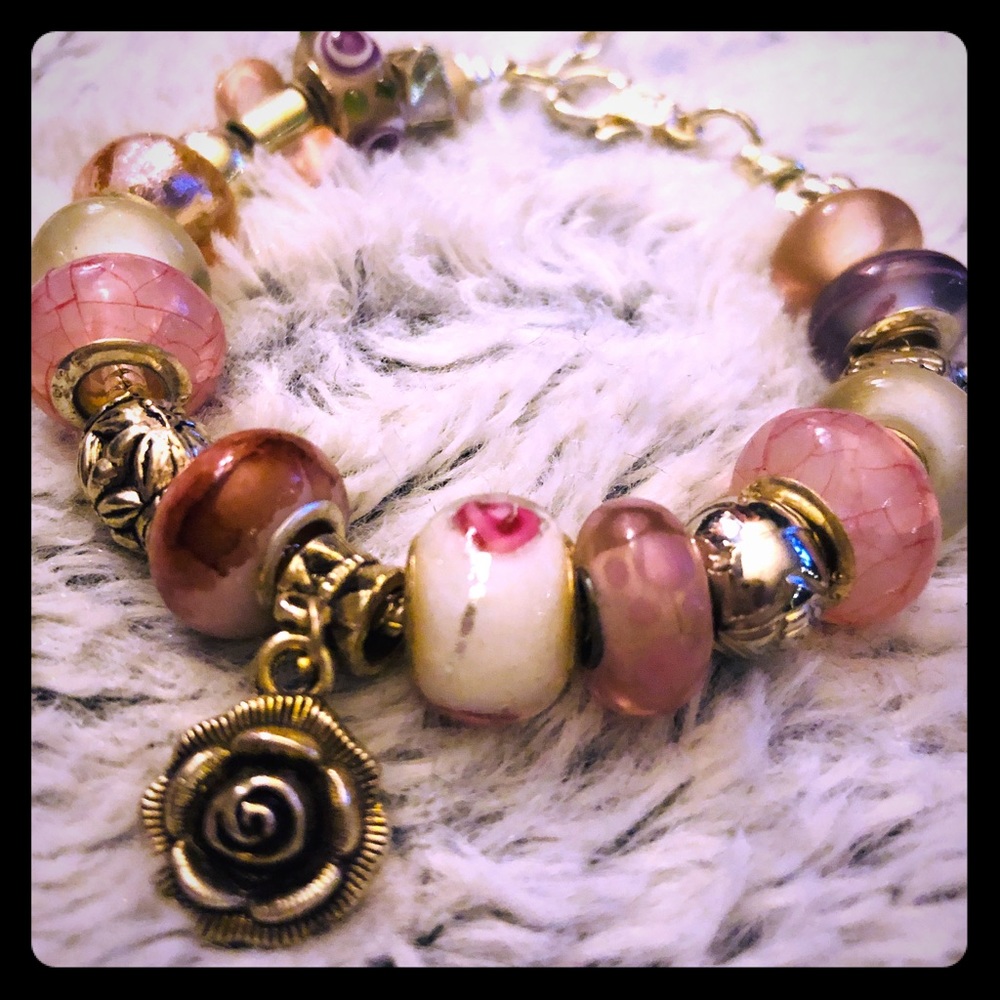 “Rose” Charm Bracelet